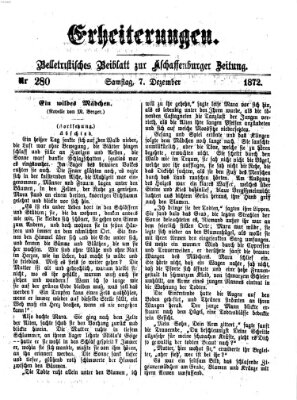 Erheiterungen (Aschaffenburger Zeitung) Samstag 7. Dezember 1872