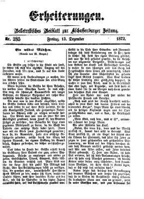 Erheiterungen (Aschaffenburger Zeitung) Freitag 13. Dezember 1872