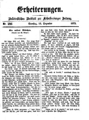 Erheiterungen (Aschaffenburger Zeitung) Samstag 14. Dezember 1872