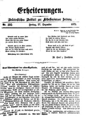 Erheiterungen (Aschaffenburger Zeitung) Freitag 27. Dezember 1872