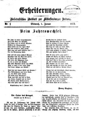 Erheiterungen (Aschaffenburger Zeitung) Mittwoch 1. Januar 1873