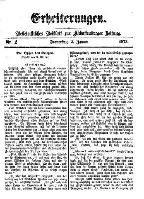 Erheiterungen (Aschaffenburger Zeitung) Donnerstag 2. Januar 1873