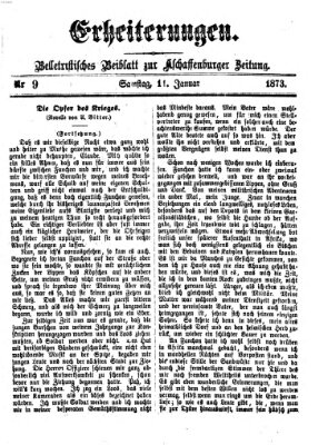 Erheiterungen (Aschaffenburger Zeitung) Samstag 11. Januar 1873