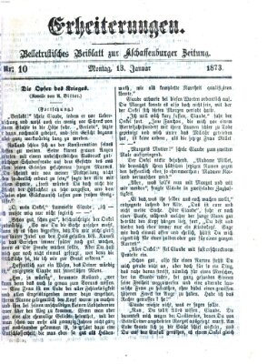 Erheiterungen (Aschaffenburger Zeitung) Montag 13. Januar 1873