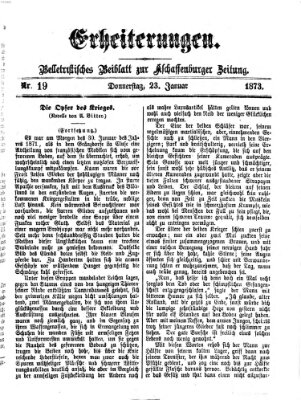 Erheiterungen (Aschaffenburger Zeitung) Donnerstag 23. Januar 1873