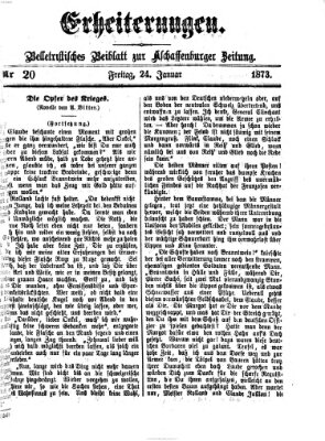 Erheiterungen (Aschaffenburger Zeitung) Freitag 24. Januar 1873