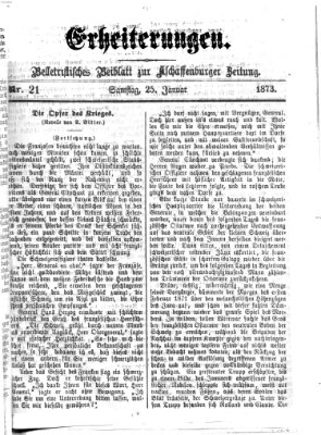 Erheiterungen (Aschaffenburger Zeitung) Samstag 25. Januar 1873