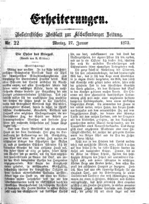 Erheiterungen (Aschaffenburger Zeitung) Montag 27. Januar 1873