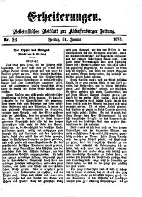 Erheiterungen (Aschaffenburger Zeitung) Freitag 31. Januar 1873