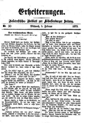 Erheiterungen (Aschaffenburger Zeitung) Mittwoch 5. Februar 1873