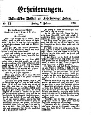 Erheiterungen (Aschaffenburger Zeitung) Freitag 7. Februar 1873