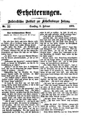 Erheiterungen (Aschaffenburger Zeitung) Samstag 8. Februar 1873