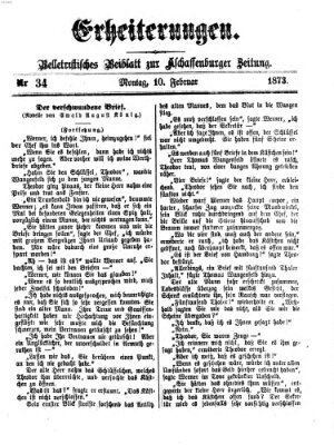 Erheiterungen (Aschaffenburger Zeitung) Montag 10. Februar 1873