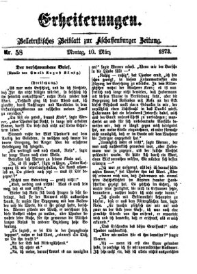 Erheiterungen (Aschaffenburger Zeitung) Montag 10. März 1873