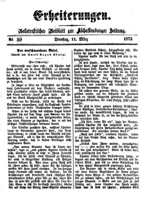 Erheiterungen (Aschaffenburger Zeitung) Dienstag 11. März 1873