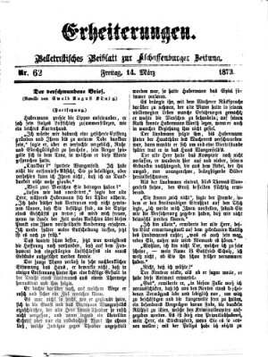 Erheiterungen (Aschaffenburger Zeitung) Freitag 14. März 1873