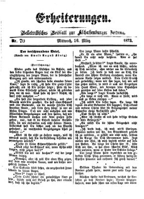 Erheiterungen (Aschaffenburger Zeitung) Mittwoch 26. März 1873