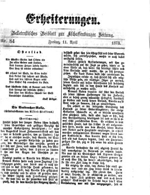 Erheiterungen (Aschaffenburger Zeitung) Freitag 11. April 1873