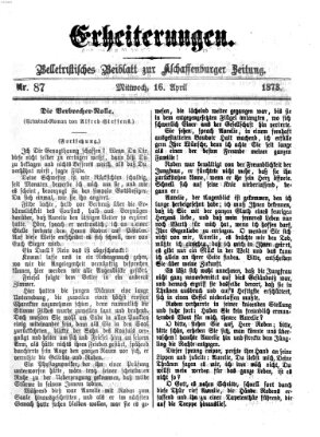 Erheiterungen (Aschaffenburger Zeitung) Mittwoch 16. April 1873