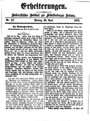 Erheiterungen (Aschaffenburger Zeitung) Montag 28. April 1873