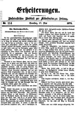 Erheiterungen (Aschaffenburger Zeitung) Samstag 17. Mai 1873