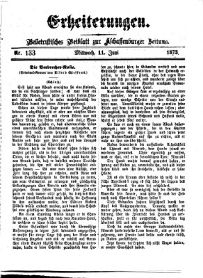 Erheiterungen (Aschaffenburger Zeitung) Mittwoch 11. Juni 1873