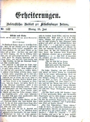 Erheiterungen (Aschaffenburger Zeitung) Montag 23. Juni 1873