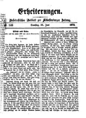 Erheiterungen (Aschaffenburger Zeitung) Samstag 28. Juni 1873