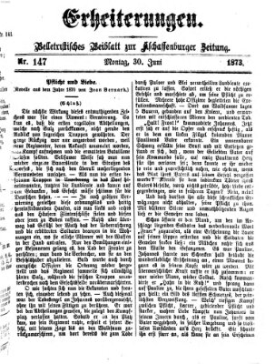 Erheiterungen (Aschaffenburger Zeitung) Montag 30. Juni 1873