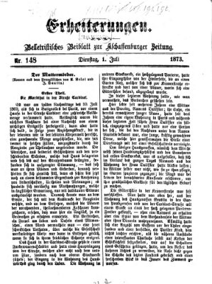 Erheiterungen (Aschaffenburger Zeitung) Dienstag 1. Juli 1873