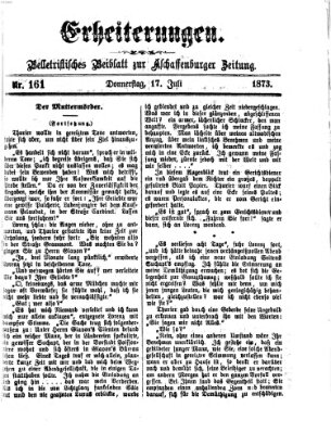 Erheiterungen (Aschaffenburger Zeitung) Donnerstag 17. Juli 1873