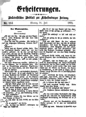 Erheiterungen (Aschaffenburger Zeitung) Montag 21. Juli 1873