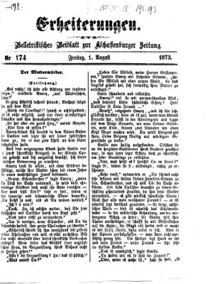 Erheiterungen (Aschaffenburger Zeitung) Freitag 1. August 1873