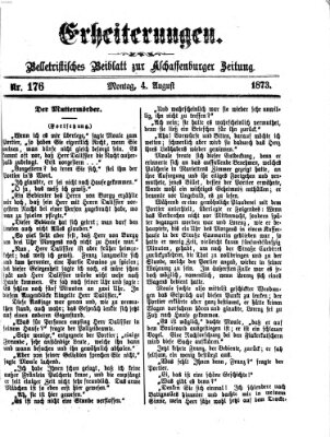 Erheiterungen (Aschaffenburger Zeitung) Montag 4. August 1873