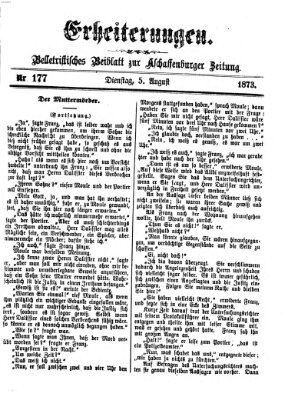 Erheiterungen (Aschaffenburger Zeitung) Dienstag 5. August 1873