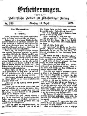 Erheiterungen (Aschaffenburger Zeitung) Samstag 16. August 1873