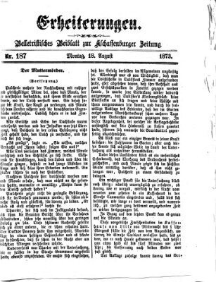 Erheiterungen (Aschaffenburger Zeitung) Montag 18. August 1873