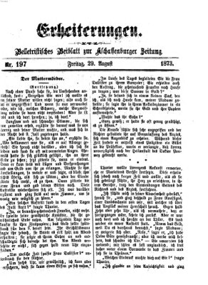 Erheiterungen (Aschaffenburger Zeitung) Freitag 29. August 1873