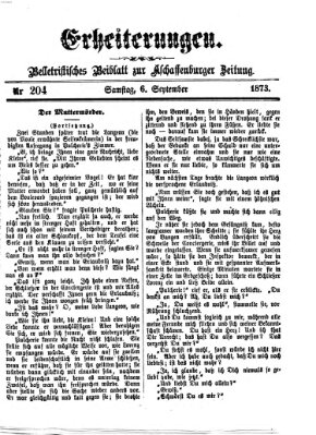 Erheiterungen (Aschaffenburger Zeitung) Samstag 6. September 1873