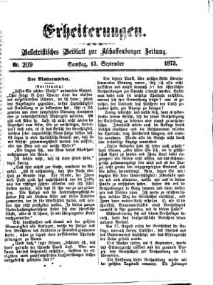 Erheiterungen (Aschaffenburger Zeitung) Samstag 13. September 1873