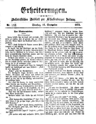 Erheiterungen (Aschaffenburger Zeitung) Dienstag 16. September 1873