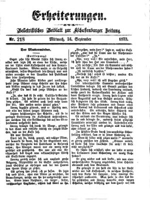 Erheiterungen (Aschaffenburger Zeitung) Mittwoch 24. September 1873