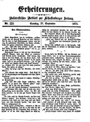 Erheiterungen (Aschaffenburger Zeitung) Samstag 27. September 1873