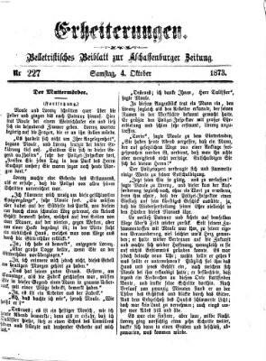 Erheiterungen (Aschaffenburger Zeitung) Samstag 4. Oktober 1873