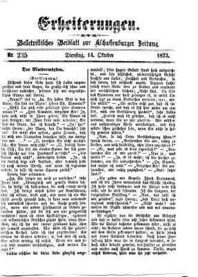 Erheiterungen (Aschaffenburger Zeitung) Dienstag 14. Oktober 1873