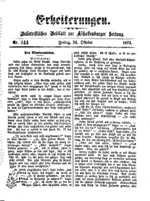 Erheiterungen (Aschaffenburger Zeitung) Freitag 24. Oktober 1873