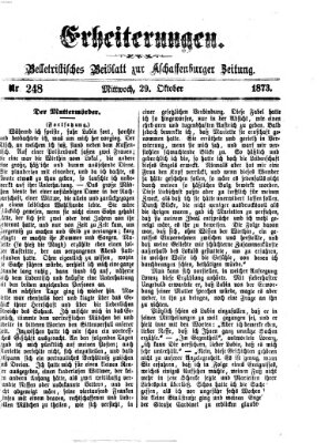 Erheiterungen (Aschaffenburger Zeitung) Mittwoch 29. Oktober 1873