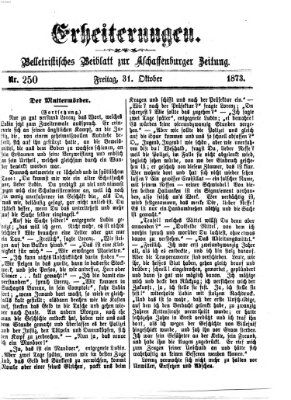 Erheiterungen (Aschaffenburger Zeitung) Freitag 31. Oktober 1873