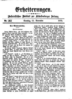 Erheiterungen (Aschaffenburger Zeitung) Samstag 15. November 1873