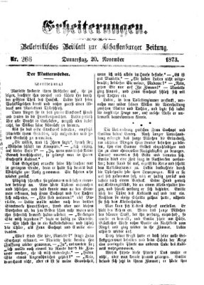 Erheiterungen (Aschaffenburger Zeitung) Donnerstag 20. November 1873